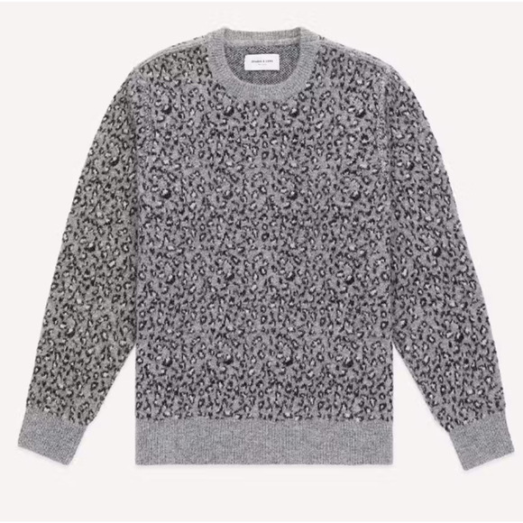Ovadia & Sons Alpaca Merino Wool Snow Leopard Sweater Men's Small - Picture 1 of 10